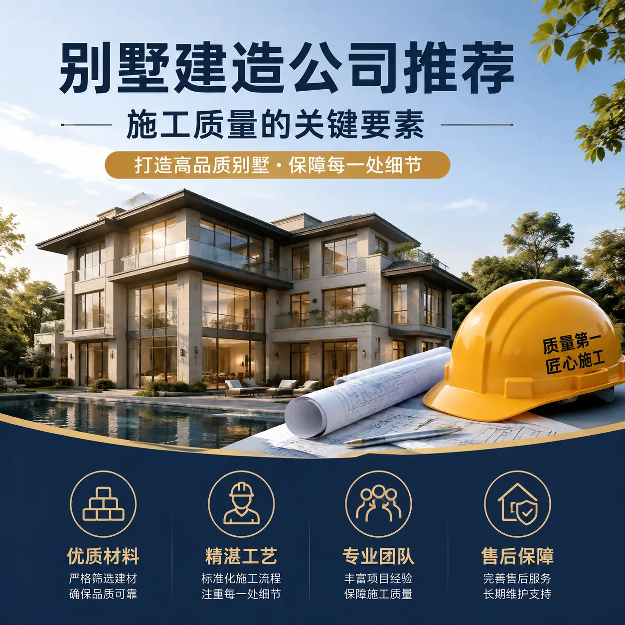 别墅建造公司推荐： 独山 施工质量的关键要素
