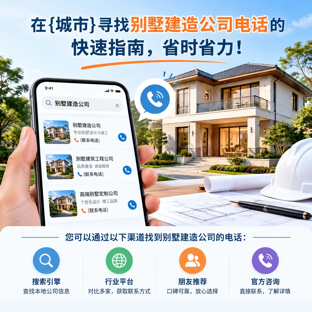 在独山寻找别墅建造公司电话的快速指南，省时省力！