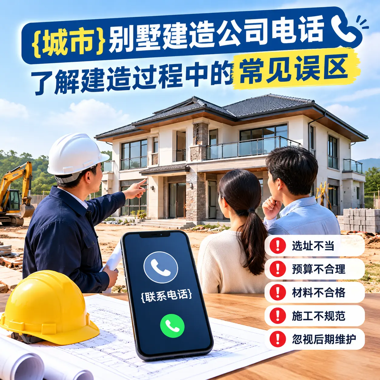 独山别墅建造公司电话,了解建造过程中的常见误区